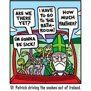 St. Patrick Driving Snakes Out of the Ireland