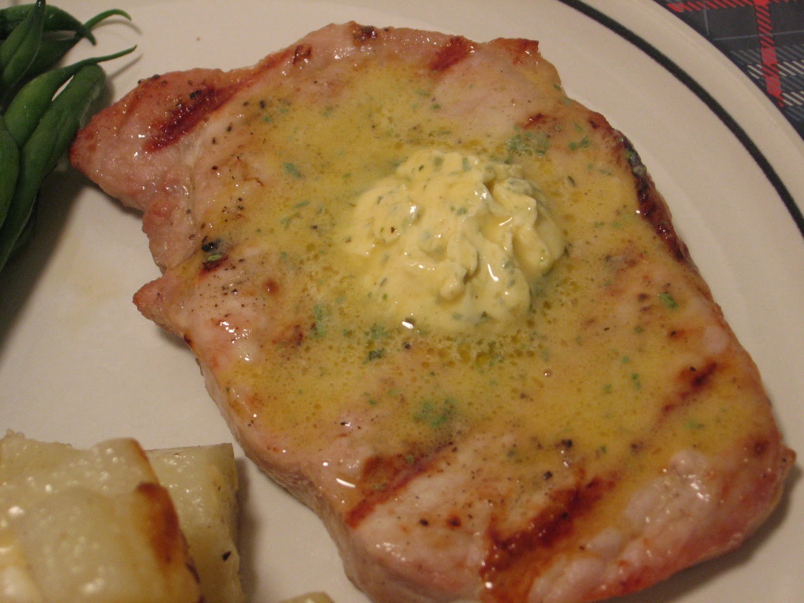 Jenn's Food Journey Grilled Pork Chops with Tarragon Mustard Butter