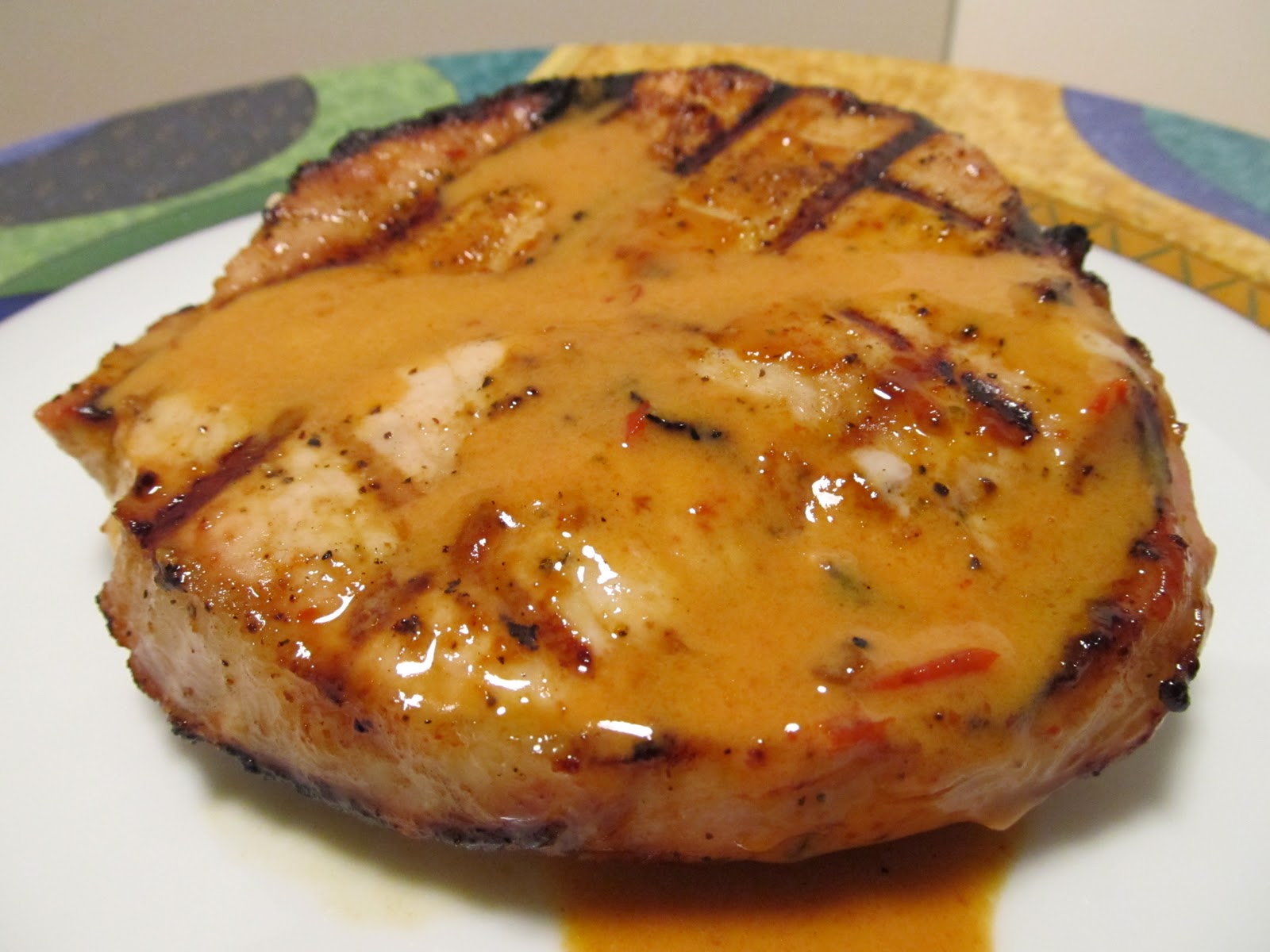 Jenn's Food Journey Grilled Pork Chops with Chipotle Honey Sauce