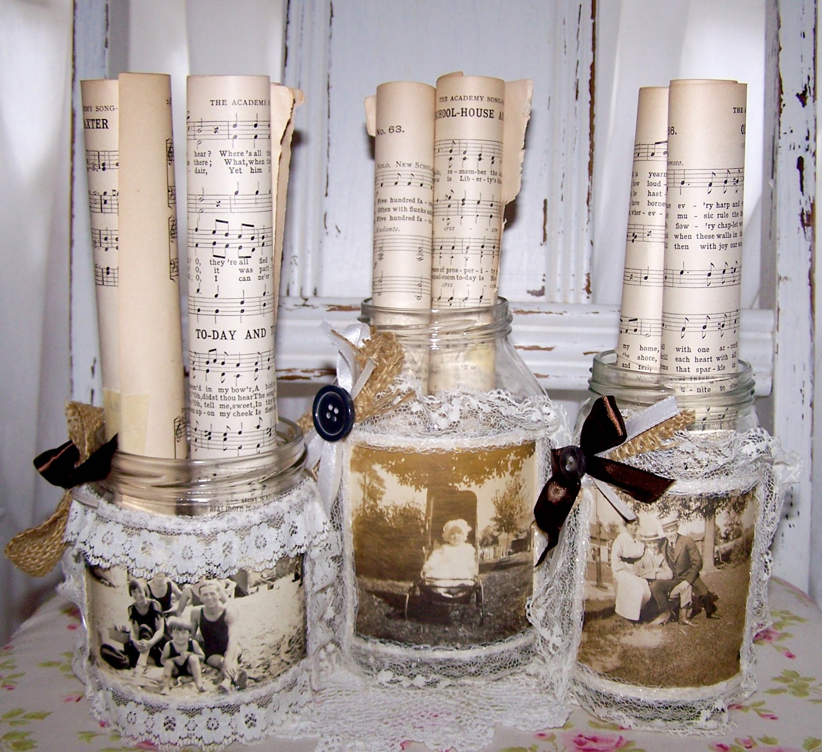 Olivia's Romantic Home Kitchen Jar made VINTAGE FABULOUS! (Tutorial)