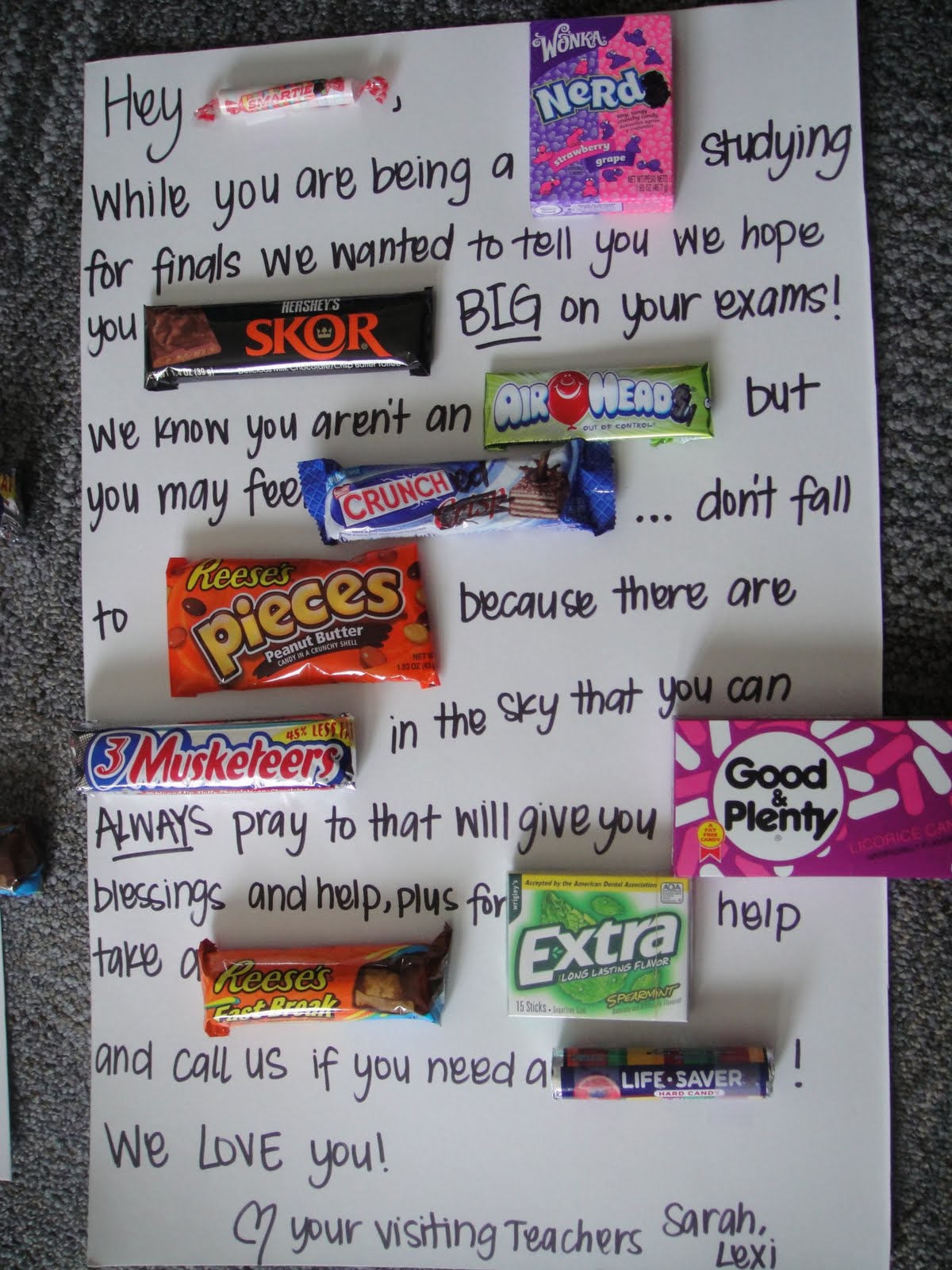 Birthday Wishes Using Candy Bars Boory