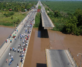 El Progreso bridge, Honduras earthquake