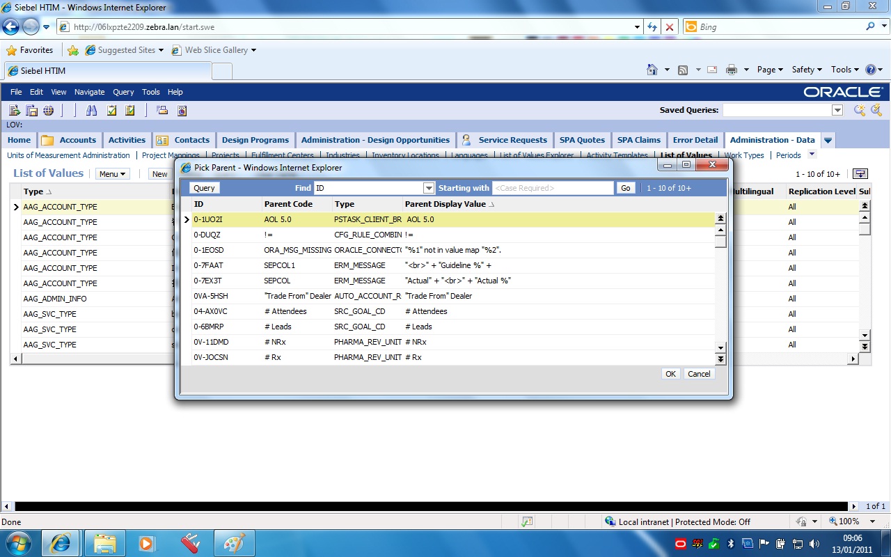 My Discovery Siebel Tools /  Client in Windows 7