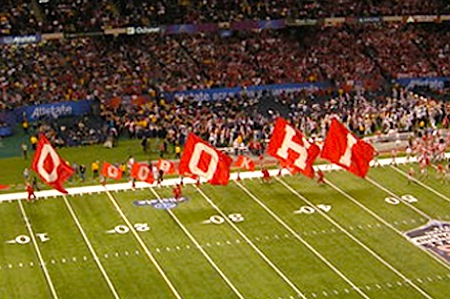 Image result for ohio state running with flags spelled wrong