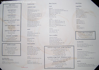 Craft Steakhouse Mgm Menu Craft Steakhouse Mgm Menu