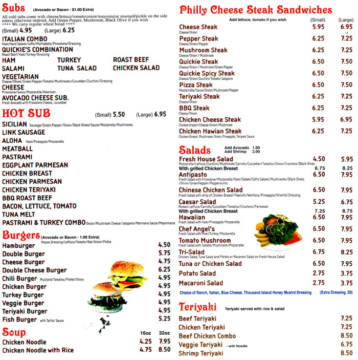 Quickies pizza & subs Studio city Vegas and Food