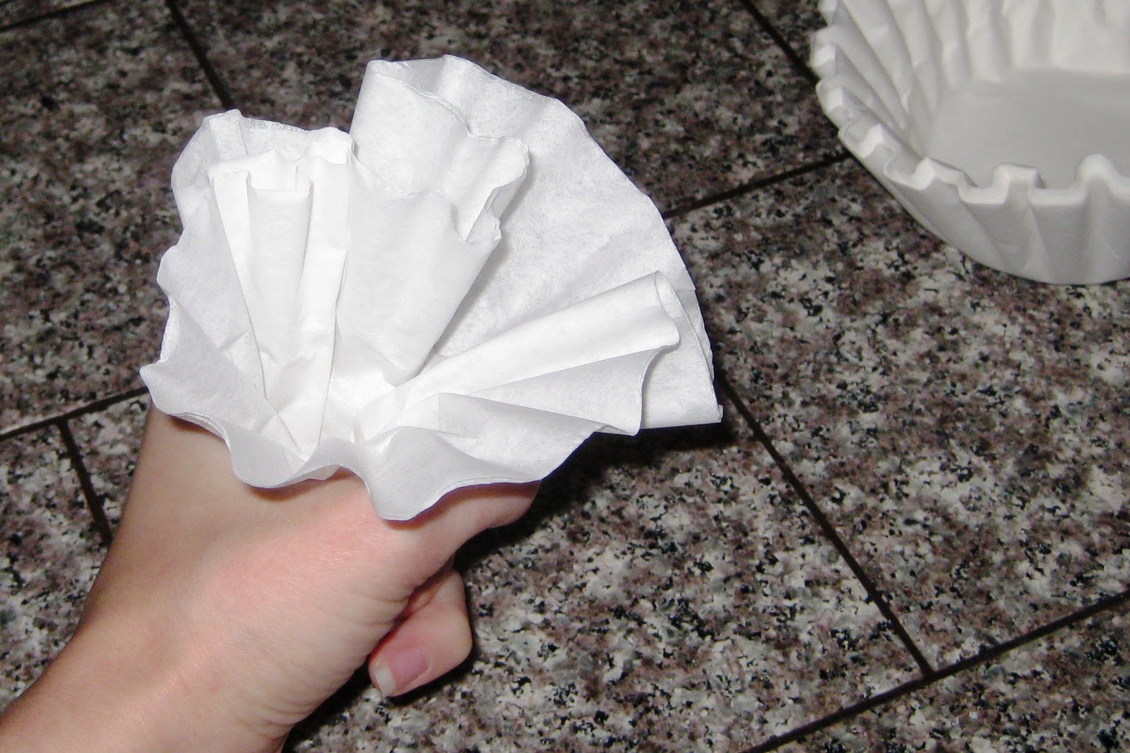 Ashley's Craft Corner Coffee filter carnations