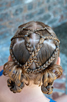 Back view of braided hairstyle