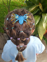 Back view of Spider Web braided hairstyle