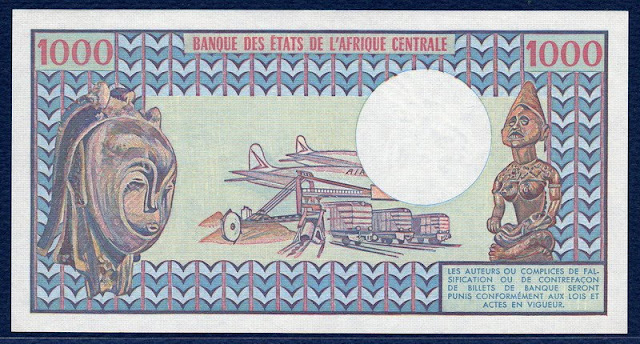 1000 Francs Gabon banknote