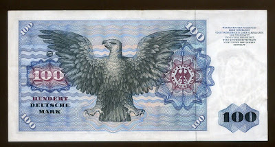 Germany money currency notes 100 Deutsche Mark banknote