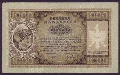 Laibach 1000 Lire banknote