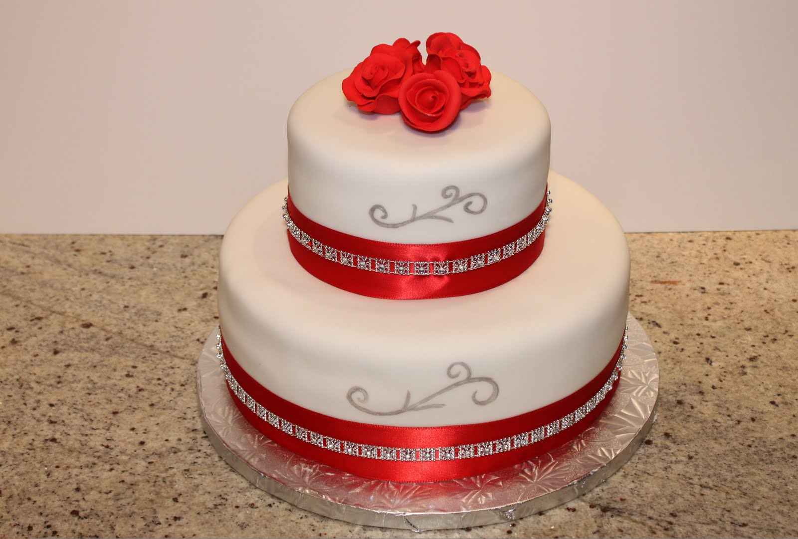 Whimsical by Design Frida's Red & Rhinestones Birthday Cake