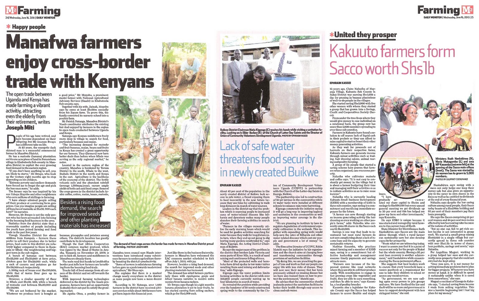 The Barlows in Uganda Daily Monitor 16 June 2010