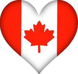 canadian flag heart
