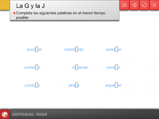 ACTIVIDAD PARA PRACTICAR LA G Y LA J