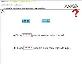 Resultado de imagen de la tilde en interrogativos anaya