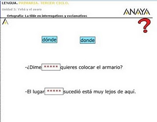 Resultado de imagen de la tilde en interrogativos anaya