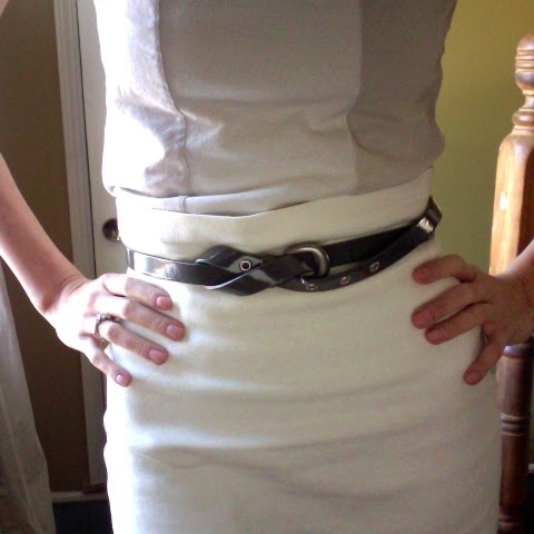 THE SISTERS BLOG: NEW white pencil skirt from an OLD white turtleneck