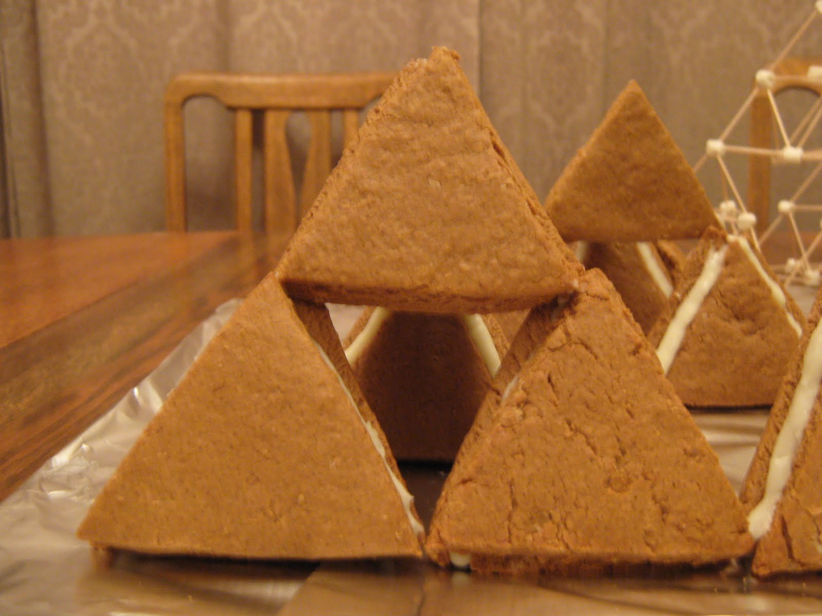 Almost Unschoolers: Gingerbread Tetrahedrons - More Fun With Triangles