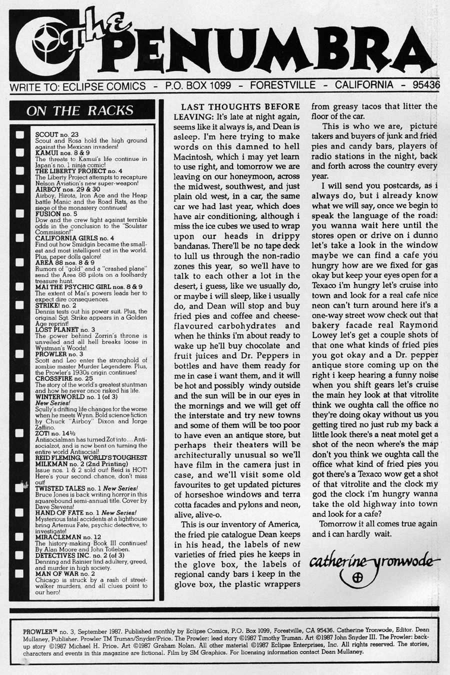 Read online Prowler (1987) comic -  Issue #3 - 2