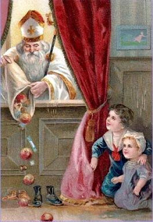St. Nicolas Day gifts-vintage greeting card