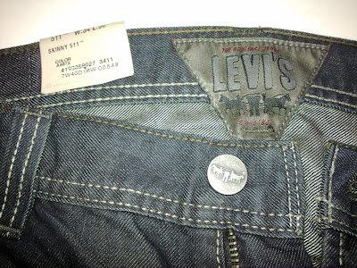 SuperCheapJeans: LEVI'SÂ® 511â¢ SKINNY BUTTON BACK - Slicker - Size:W34 L30
