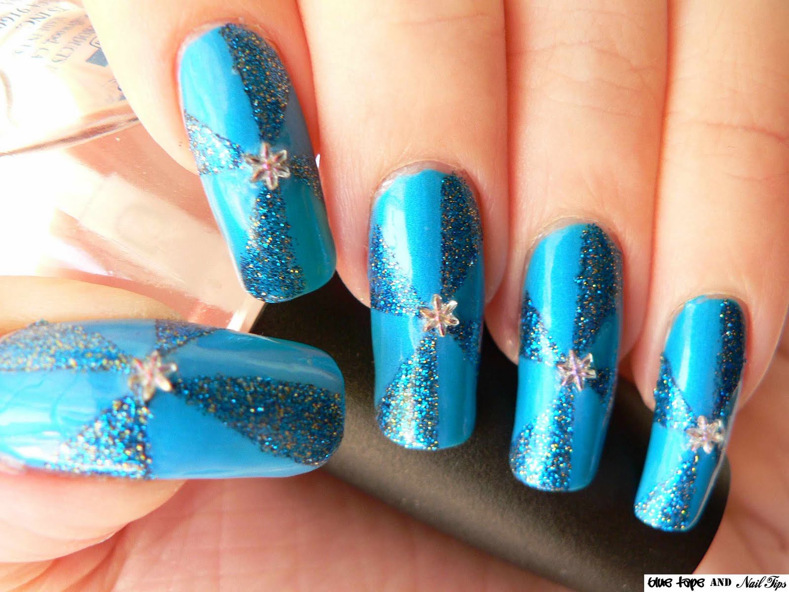 Blue Tape and Nail Tips: ND7: Starburst