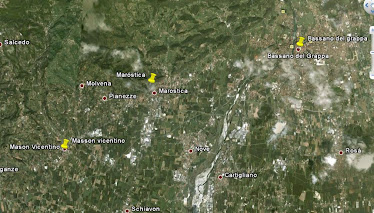 veja o mapa da localização de Masson vicentino,próximo a bassano del grappa,região de vicenza.IT
