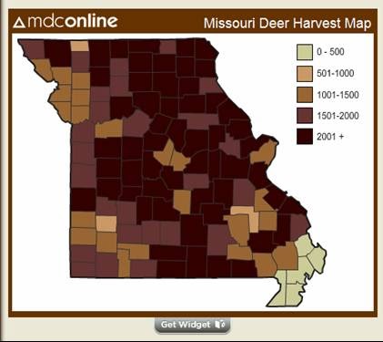 The Next Generation of Conservation: Deer Harvest Map for 2008 from the 