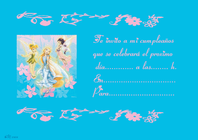 Disney fairies invitación cumpleaños
