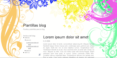 Plantilla blog Colores de verano