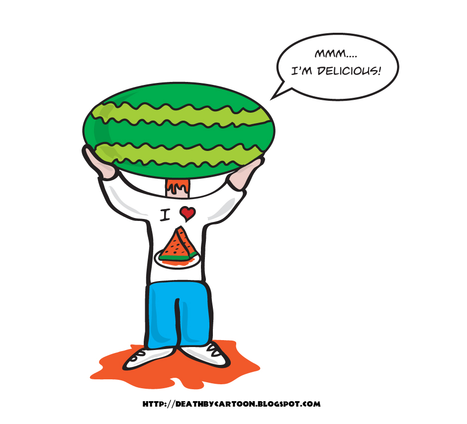 Death By Cartoon Watermelon Head
