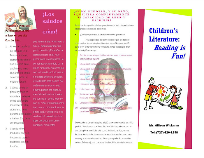 In Class Children's Literature Bilingual brochure