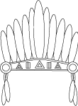 native american head dress coloring sheet for thanksgiving