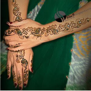 Back hand Mehndi Design for Brides