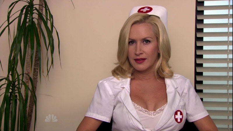Celebrity Photographs Angela Kinsey Sexy Nurse
