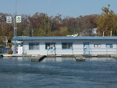 Our last look (for this year) at the floating office and docks  at Green Turtle Bay