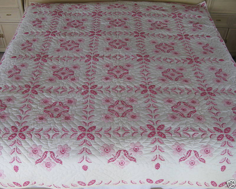 If its pink pink embroidery quilt