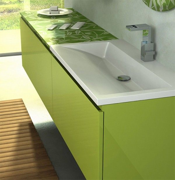 Ketsara Home Color 002 Orange and Green Bathroom Design from Duebi Italia