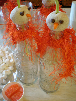 Donut hole bottle toppers, snowman punch bowl tutorial, Matthew Mead