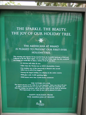 Tropico Station: THE Glendale Blog: Americana Christmas Tree Erected