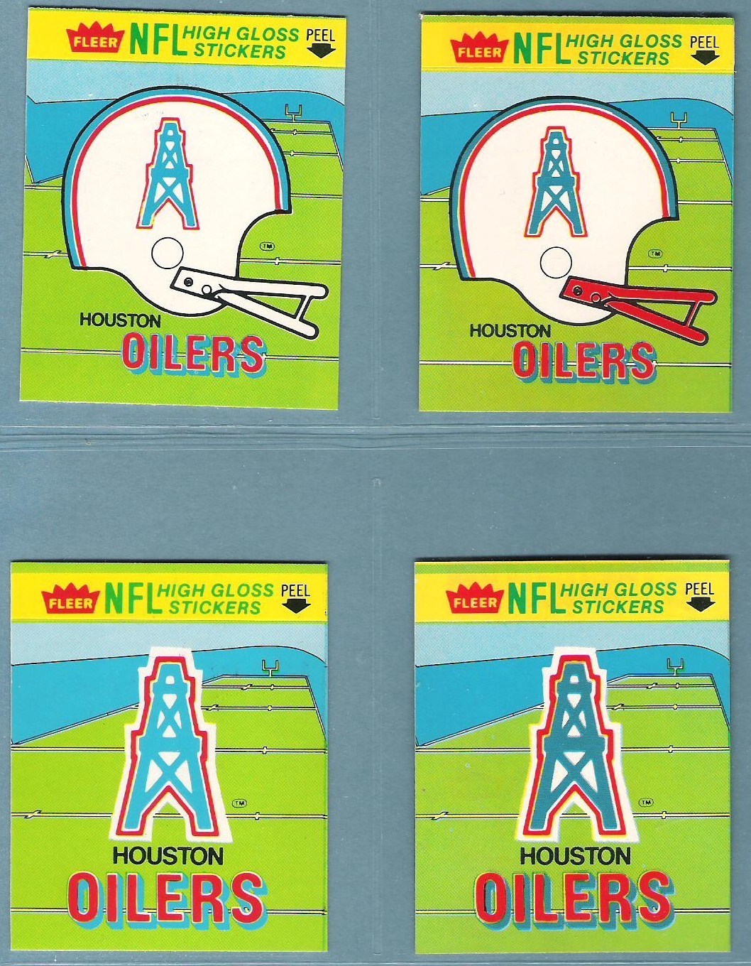The Fleer Sticker Project 1981 Fleer NFL Football Stickers Houston