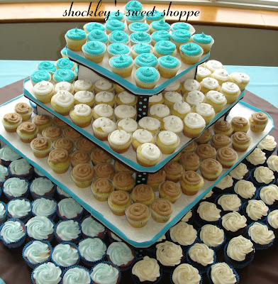 These cupcakes made for an elegant display of Chocolate chip 