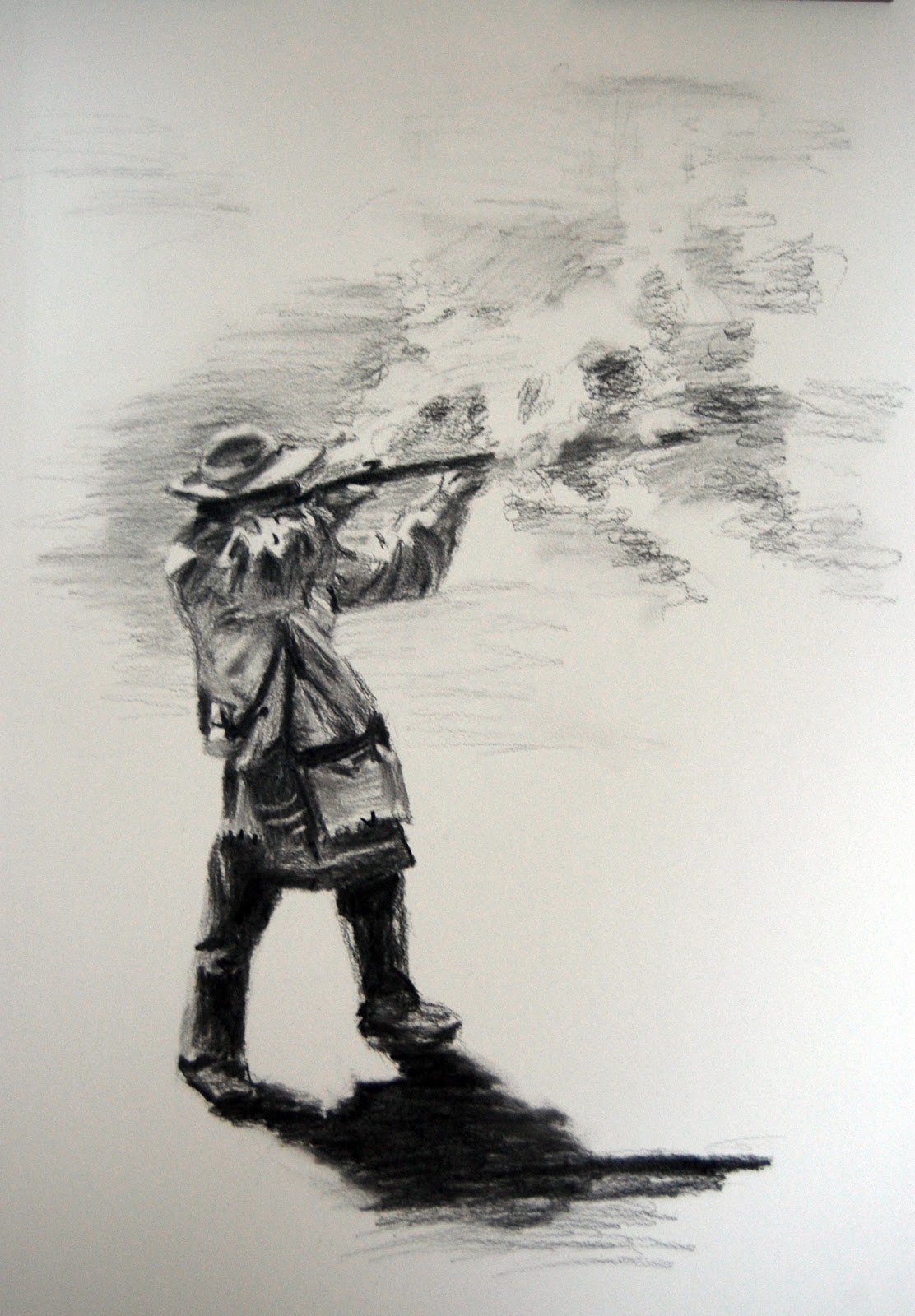 Daniel Moulton Art: Charcoal Mountain Man Drawings