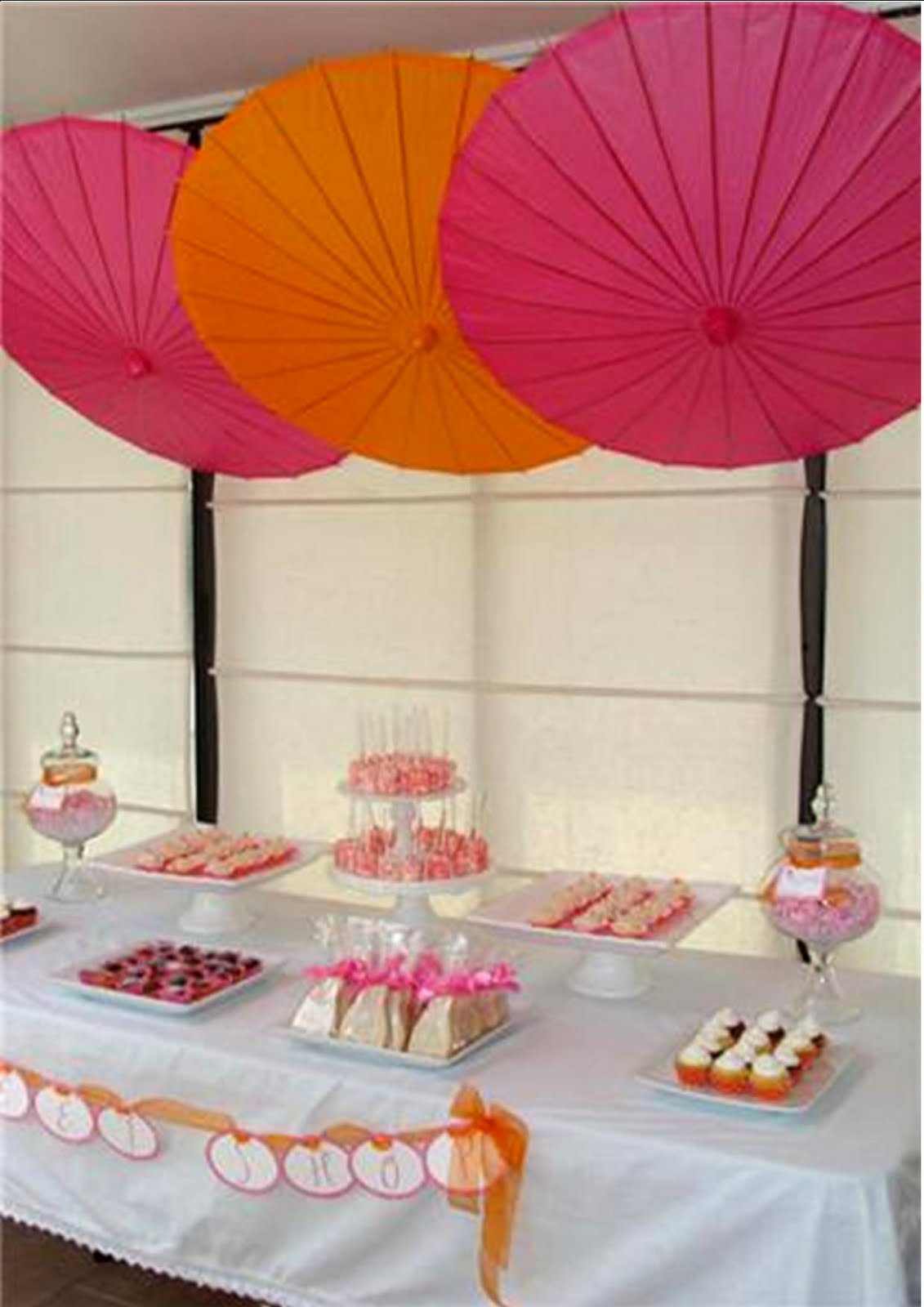 Icing Designs Pink and Orange Bridal Shower