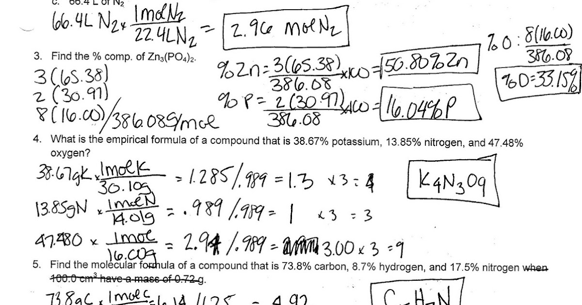 accelerated-chemistry-mole-review-problems-packet