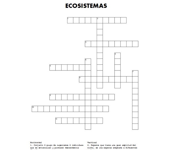 Blog Diplomado Crucigrama Ecosistema