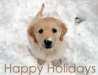 new year happy holidays for puppy