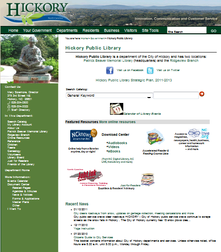 Retiring Guy's Digest: Hickory Public Library's Strategic Plan Focuses Retiring Guy's Digest: Hickory Public Library's Strategic Plan Focuses